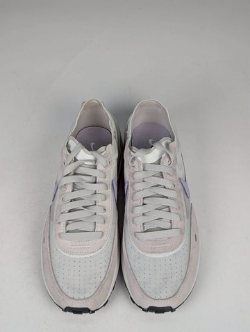 微瑕疵-雙腳鞋面髒汙&內外側微泛黃 DC2533-101/8 Nike Waffle One 女灰白小Sacai 解構輕量休閒鞋