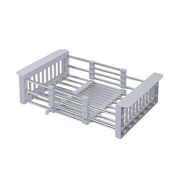 不鏽鋼伸縮瀝水籃  單色  22.5 x 9.2 x 29~47cm  1個