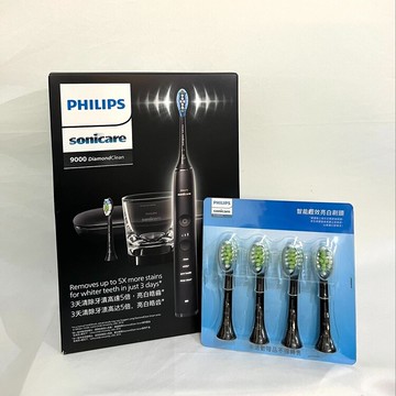 贈刷頭四入philips 飛利浦 sonicare 煥白閃耀智能音波震動牙刷 hx9912 黑色