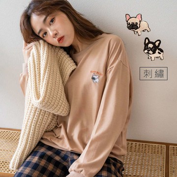 ★正韓‧可愛法鬥刺繡棉質上衣(共3色)0214 預購【NL0203RE】