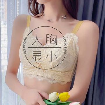 內衣 大碼內衣 薄款 集中內衣 大胸顯小 收副乳內衣 縮胸 防下垂內衣 少女 無鋼圈內衣 蕾絲 性感內衣 文胸