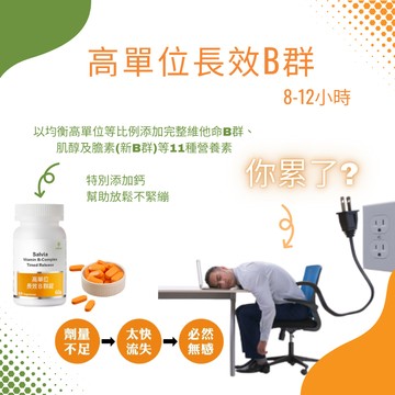 salvia高單位長效b群錠(純素)-營養補充增強體力活力有衝勁