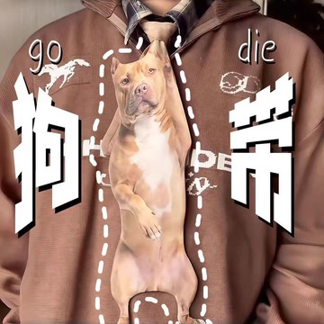 🔥臺灣出🔥洋氣多巴胺長條百搭新款時尚可愛狗狗趣味穿搭配飾超萌狗領帶創意