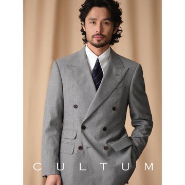 【半麻襯】CULTUM50羊毛雙排戧駁領英式親王格西服套裝男正裝西裝