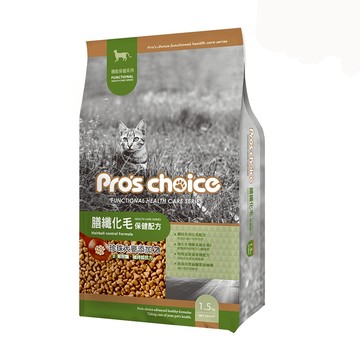 福壽實業 Pro's choice 博士巧思 膳纖化毛貓 保健配方飼料  化毛貓  1.5kg  1袋