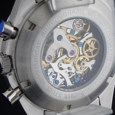 ALPHA アルファ メンズ腕時計 クロノグラフ 42mm 機械式 手巻き