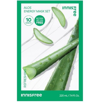 INNISFREE我的真萃能量面膜組10片-蘆薈