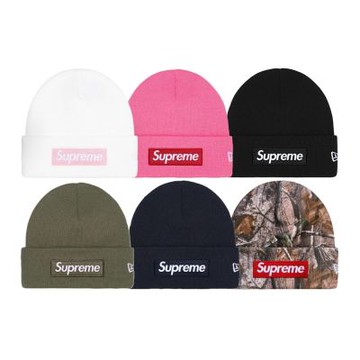 Supreme New Era Box Logo Beanie 毛帽 落葉/海軍藍/綠/粉/白/黑 FW25BN5