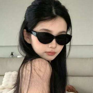 韓系辣妹貓眼墨鏡女款2025新款復古太陽鏡防紫外線歐美潮酷