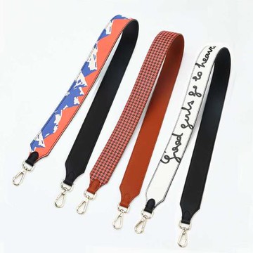 包包女寬肩帶配件千鳥格印花包帶配件斜跨帶替換包配件字母涂鴉潮