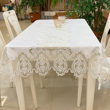 跨境歐式布藝桌布餐桌金絲絨蕾絲客廳茶幾臺布輕奢高級感北歐風