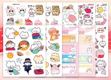 engkko 81~100 韓國可愛日記貼紙動物 (honne_cute)