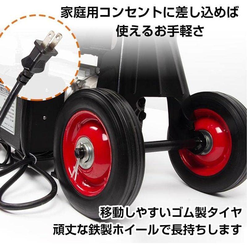 薪割り機 8t 電動 油圧式 四分割 カッター 直径400mmまで対応 タイヤ キャスター 小型 家庭用 ログ スプリッター 薪ストー