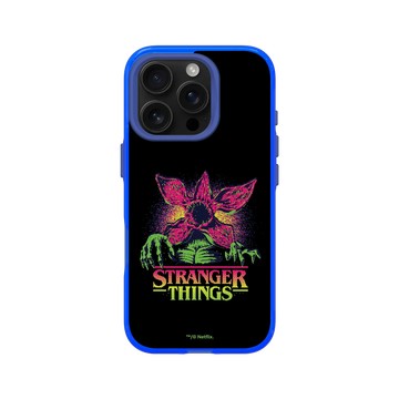 iPhone 16 Pro Clear 激光藍 - Stranger Things - 霓虹魔神