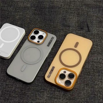 適用蘋果16冰霧磁吸16promax手機殼15Pro新款柔紗pc硬殼膚感磨砂14全包防摔保護套13高級感情侶男女12pro超薄