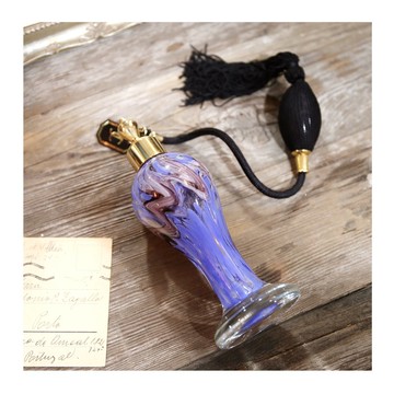 老件.未使用黑色噴霧球復古玻璃琉璃香水瓶.質感厚玻璃擺件