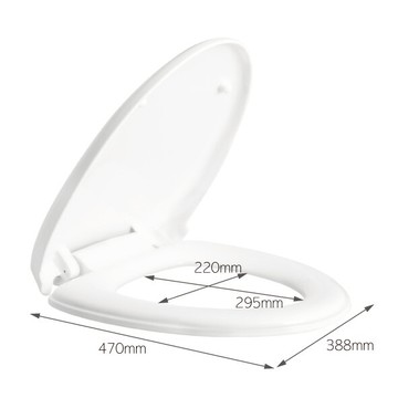 電光抗菌緩降馬桶蓋白色/CF5377