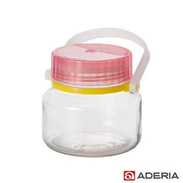【ADERIA】日本進口醃漬玻璃罐1L(粉)