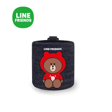 LINE FRIENDS 冷氣孔 椅背兩用掛袋 熊大帽T 車內置物 杯架