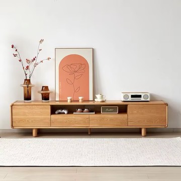 免運/公司貨 電視櫃 原木電視櫃 實木電視櫃 斗櫃 櫃子 北美全實木白橡木電視柜櫻桃木客廳家用地柜黑胡桃木收納儲物柜 可開發票 全館五折 工廠現貨直銷 新品特價 z10234