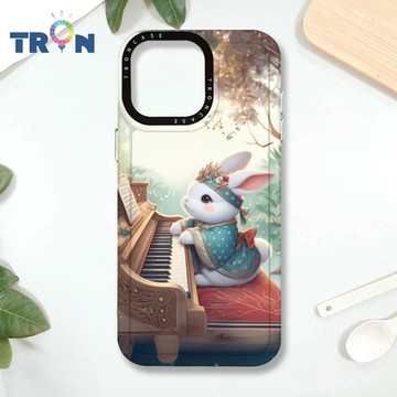 TRON IPHONE 16 PRO MAX 彈鋼琴的古風兔子 MAGSAFE 磁吸 防摔 太空殼 透黑 手機殼