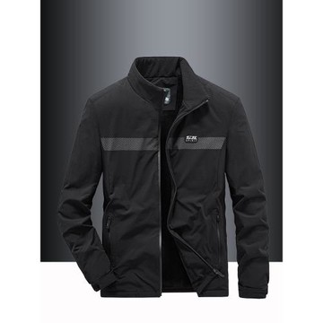 加絨外套男秋冬季加厚保暖防風運動休閑立領夾克寬松大碼短款棉衣