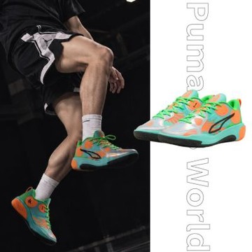 Puma MB World01 Melo 星際宇宙綠橘 籃球鞋 鴛鴦 耐磨 實戰 球鞋 男鞋 313113-01
