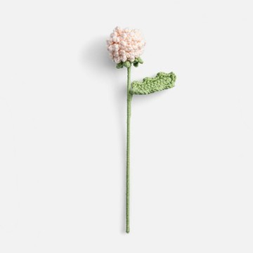 奧可利鉤針毛線小花插乒乓球菊23cm 粉