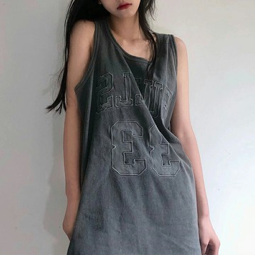 網紅無袖背心女夏新款外穿歐美風小吊帶復古內搭打底衫籃球服上衣