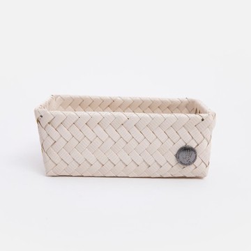 Handed By Fit編織方形分隔籃S 香檳白