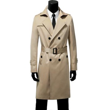 新款男士風衣長款春秋韓版新款薄款大衣帥氣英倫休閑男士外套修身