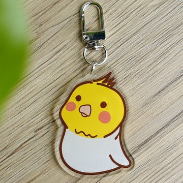 眨眨眼玄鳳鸚鵡壓克力吊飾鑰匙圈
