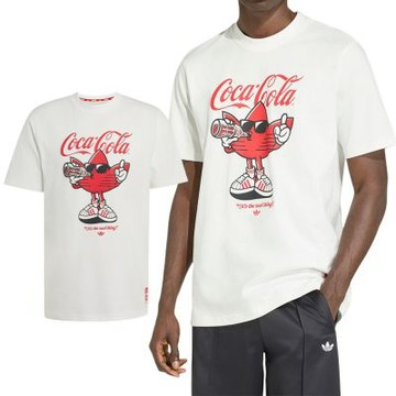 Adidas CC Treffie Tee 男款 女款 白色 可口可樂 聯名 印花 T恤 運動 休閒 短袖 KY2109