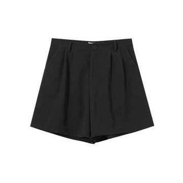 早秋大碼女裝200斤胖mm闊腿褲減齡遮肉顯瘦百搭西裝短褲68311