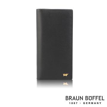 【BRAUN BUFFEL】新遊牧族-TW 14卡V型長夾-黑色(德國小金牛台灣總代理)/BF380-620-BK