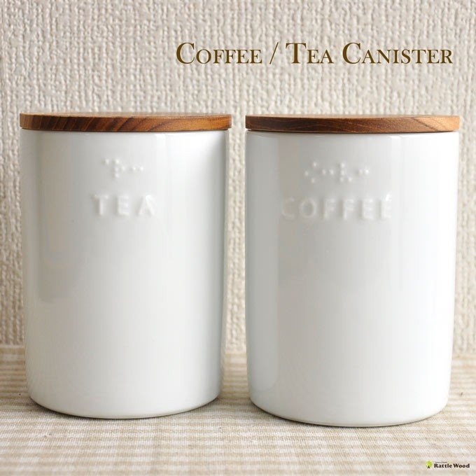 Lolo キャニスター コーヒー ティー コーヒーケース 木製 陶器 密閉 北欧 保存容器 キッチン ナチュラル 雑貨 点字 シンプル おしゃれ Coffee Tea 紅茶 通販 Lineポイント最大0 5 Get Lineショッピング