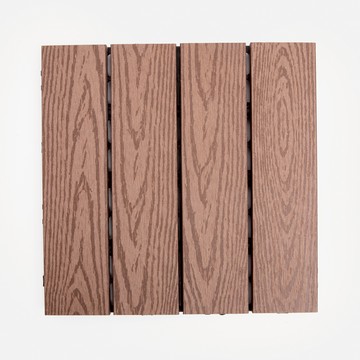 哈里森塑木拼接踏板 深棕 9入 30x30cm