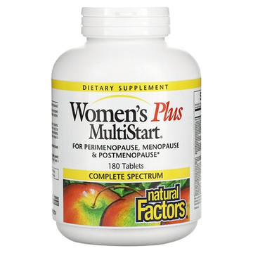 Natural Factors, Women's Plus MultiStart，180 片