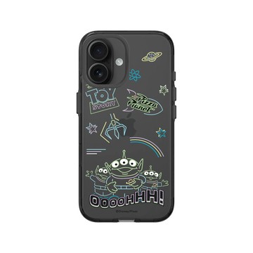 iPhone 16 Clear (相機按鈕) 酷墨灰 - 迪士尼-玩具總動員 Toy Story - Oooohhh 霓虹世界