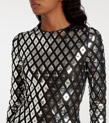 Rabanne Studded jersey minidress
