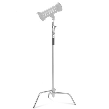 C型支架攝影魔術腿燈架不銹鋼影視架斜臂架旗板支架可拆式影室攝影燈三腳支架