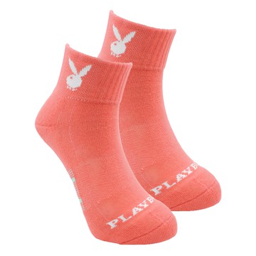 PLAYBOY 女款 1/4輕量網狀導流運動襪  23-25cm  粉紅色