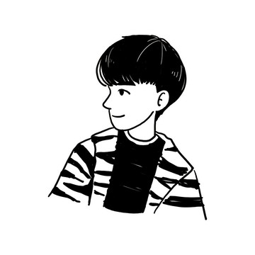 【菊島一隅】線條極簡風 客製頭像 似顏繪 電子檔