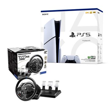 SONY PS5 Slim 光碟版 輕薄型主機 - (CFI-2018A01) +圖馬斯特T300RS GT力回饋方向盤(支援PS PC)