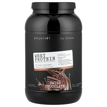 Project 1 Nutrition, 乳清蛋白，優質蛋白質複合物，瑞士巧克力味，2 磅（907 克）