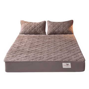 南極人床笠床罩單件冬季珊瑚絨牛奶絨床墊防塵保護罩防滑固定床單