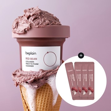 beplain Red Bean Collagen Pack To Foam Cleanser 100ml Set (+5ml*4ea)