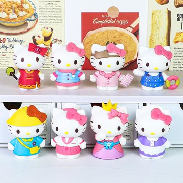 換裝日記KT潮玩盲盒凱蒂貓公仔手辦桌面汽車載擺件少女心生日禮物