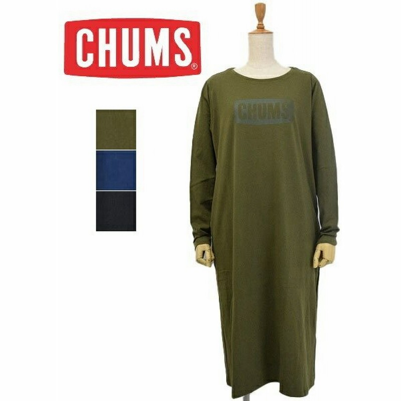 レディース Chums チャムス Chums Logo L S T Dress 長袖 クルーネック カットソー ワンピース Ch18 1180 通販 Lineポイント最大0 5 Get Lineショッピング