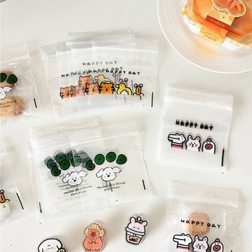 🔥 飾品夾縫袋 卡通自封袋 收腰扣收納袋 耳環夾鏈袋 飾品收納袋 包裝袋 禮物袋 卡通夾鏈袋 自封袋